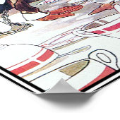 不機嫌ハッターの紅茶パーティー- Alice in Wonderland ポスター (角)