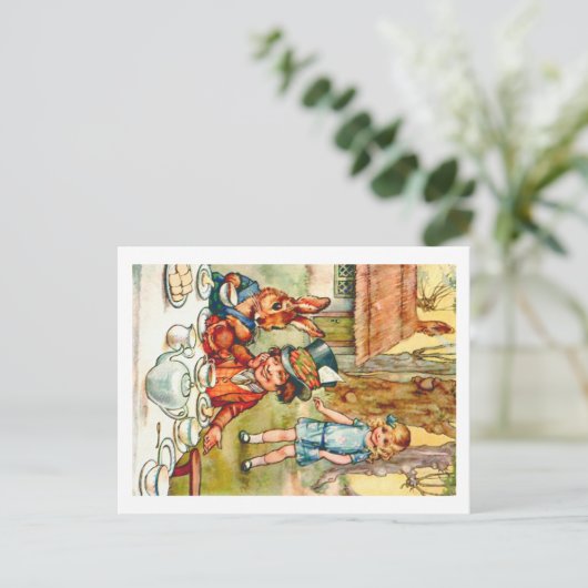 不機嫌ハッターの紅茶パーティー- Alice in Wonderland ポストカード (スタンド正面)