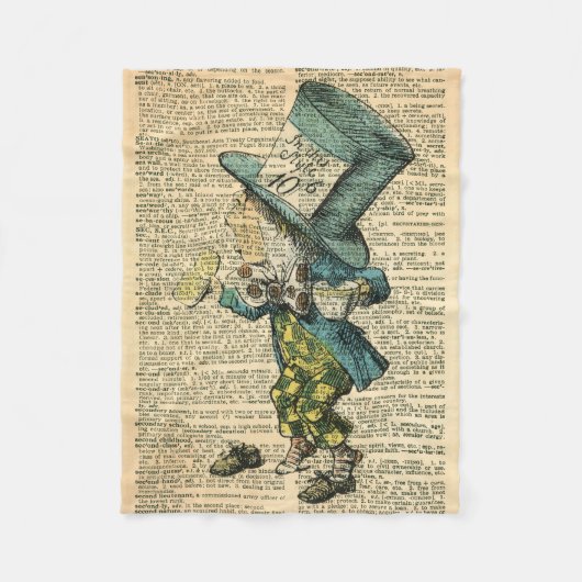 不機嫌ハッターアリスインワンダーランドブランケット フリースブランケット (正面)