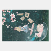 不機嫌ハッターアリスinワンダーランドコラージュデコップページ ラッピングペーパーシート (正面)