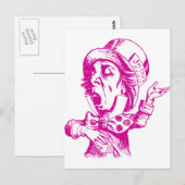 不機嫌ハッターインクピンク ポストカード (正面/裏面)