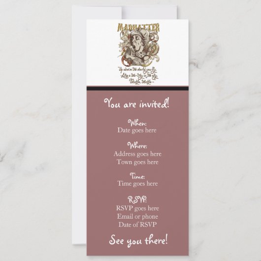 不機嫌ハッターカーニバレスタイル(詩付き) 招待状 (正面)