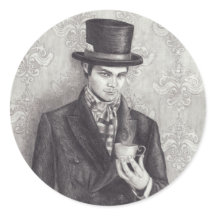 不機嫌ハッターシールAlice in Wonderland Sticker