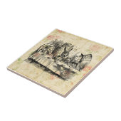 不機嫌ハッターズティーパーティーアリスインワンダーランドアート タイル (側面)