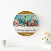 不機嫌ハッターズティーパーティー ラージ壁時計 (ホーム)