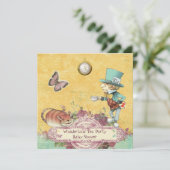 不機嫌ハッターズワンダーランドティーパーティーベビーシャワー 招待状 (スタンド正面)