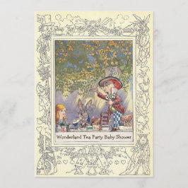不機嫌ハッターズワンダーランドティーパーティーベビーシャワー 招待状