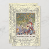 不機嫌ハッターズワンダーランド誕生日ティーパーティー 招待状 (正面/裏面)