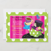 不機嫌ハッターティーパーティー誕生日招待状 招待状 (正面)