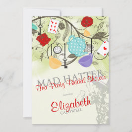 不機嫌ハッターブライダルシャワー招待 招待状