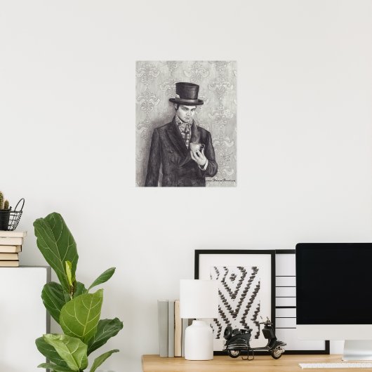 不機嫌ハッターポスター不機嫌ハッターアートワンダーランドアート ポスター (ホームオフィス)