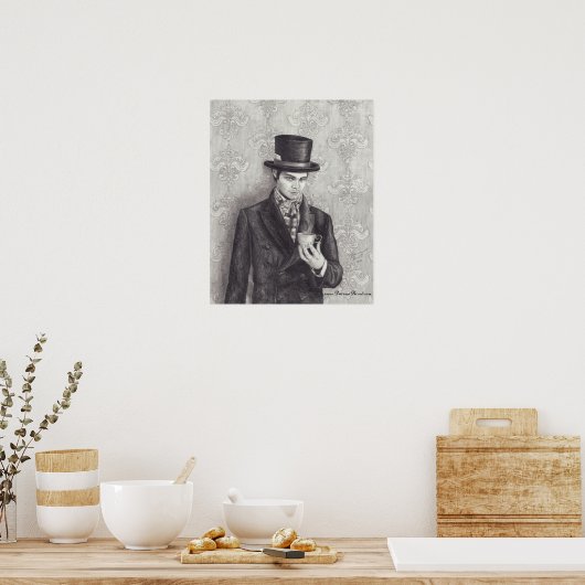 不機嫌ハッターポスター不機嫌ハッターアートワンダーランドアート ポスター (キッチン)