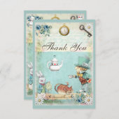 不機嫌ハッターワンダーランドティーパーティーありがとう サンキューカード (正面/裏面)