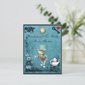 不機嫌ハッターワンダーランドティーパーティーベビーシャワー 招待状 (スタンド正面)