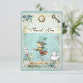 不機嫌ハッターワンダーランドベビーシャワーありがとう サンキューカード (スタンド正面)