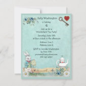 不機嫌ハッターワンダーランド誕生日ティーパーティー 招待状 (裏面)