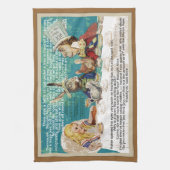 不機嫌ハッター茶パーティー キッチンタオル (縦)