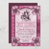 不機嫌ハッター誕生日ティーパーティの招待状 招待状 (正面/裏面)
