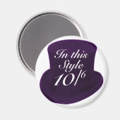 不機嫌ハッター – 紫 マグネット (正面/裏面)