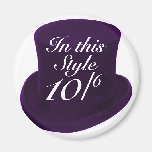 不機嫌ハッター – 紫 マグネット (正面)