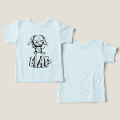 不機嫌バニーユーモアTシャツ (デザイン正面&裏面)