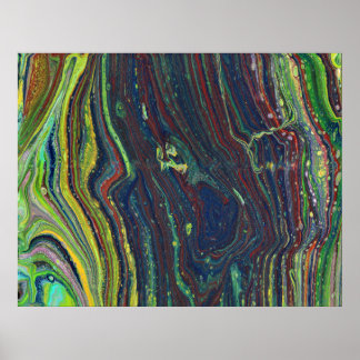 不機嫌パッション1ワイルドストライプ抽象芸術ポスタープリント ポスター