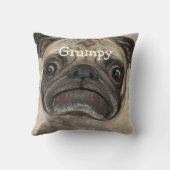 不機嫌パーソナライズされたなプギー クッション (裏面)