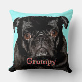 不機嫌パーソナライズされたなプギー クッション (正面)