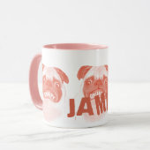 不機嫌パーソナライズされたなプグ マグカップ (正面左)