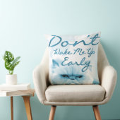 不機嫌パーソナライズされたな猫 – 「早起きするな」 クッション (椅子)