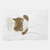 不機嫌パーソナライズされたな腹一杯の葉巻 キッチンタオル (横)