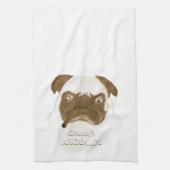 不機嫌パーソナライズされたな腹一杯の葉巻 キッチンタオル (縦)