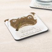 不機嫌パーソナライズされたな腹一杯の葉巻 コースター (左側)