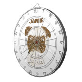 不機嫌パーソナライズされたな腹一杯の葉巻 ダーツボード (正面右)