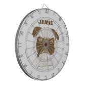 不機嫌パーソナライズされたな腹一杯の葉巻 ダーツボード (正面左)