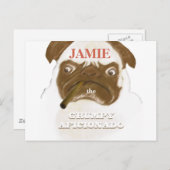 不機嫌パーソナライズされたな腹一杯の葉巻 ポストカード (正面/裏面)