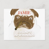 不機嫌パーソナライズされたな腹一杯の葉巻 ポストカード (正面)