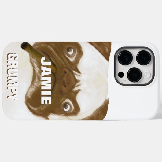 不機嫌パーソナライズされたな腹一杯の葉巻 Case-Mate iPhoneケース (裏面 (横))