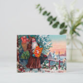 不機嫌ビクトリアンなサンタハガキ ポストカード (スタンド正面)