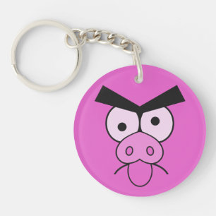 不機嫌ピグキーチェーン キーホルダー