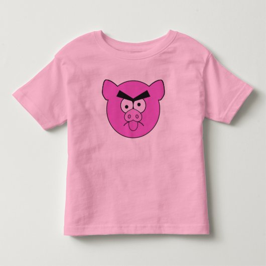 不機嫌ピグシャツ – スタイルとカラーを選択 トドラーTシャツ (正面)