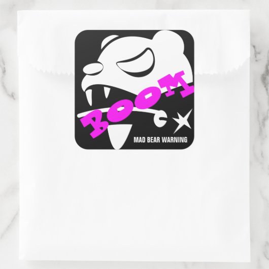 不機嫌ベア スクエアシール (バッグ)