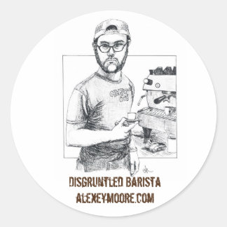 不機嫌マットステッカー ラウンドシール