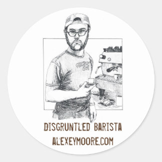 不機嫌マットステッカー ラウンドシール