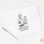 不機嫌マットステッカー ラウンドシール (封筒)