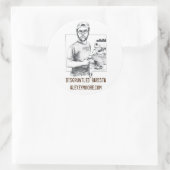 不機嫌マットステッカー ラウンドシール (バッグ)