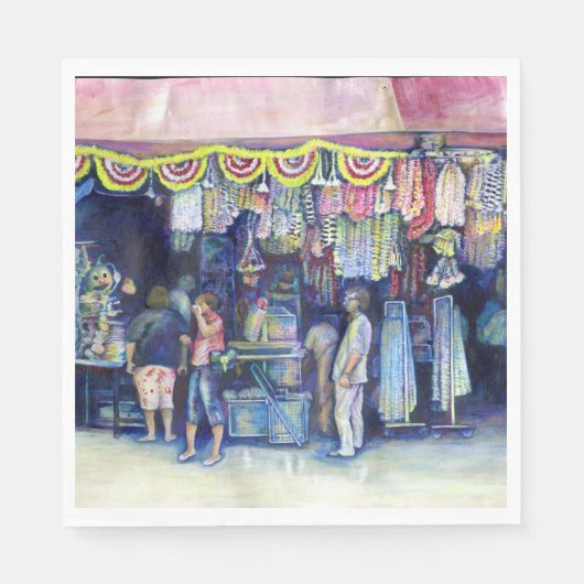 不機嫌マン・オン・マーケット/メイン（シンガポール） スタンダードランチョンナプキン (正面)