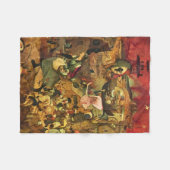 不機嫌メグバイヒエロニクスボッシュ フリースブランケット (正面(横))