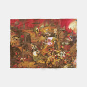 不機嫌メグ（鈍いグレット）、ピエテル・ブルーゲル フリースブランケット (正面(横))