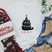 不機嫌メリーな猫のクリスマスシャツ Tシャツ